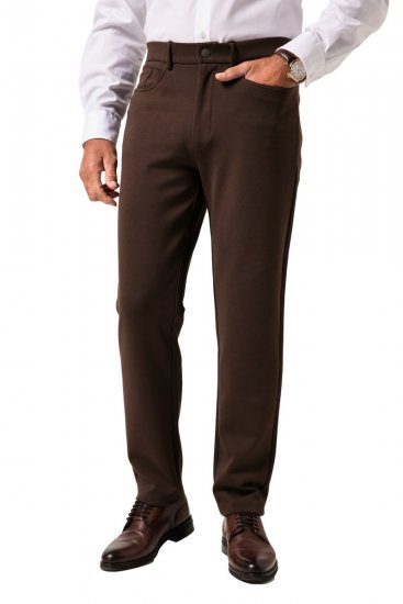 JP1880 New York Flexnamic Calças em jersey com cinco bolsos Castanho escuro - Fatos - Fatos de Homem Tamanhos Grandes