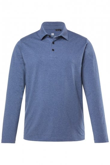 JAY-PI Quickdry Polo Long Sleeve Blue - Pólos - Pólos Tamanhos Grandes Homem