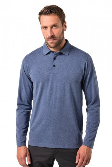 JAY-PI Quickdry Polo Long Sleeve Blue - Pólos - Pólos Tamanhos Grandes Homem