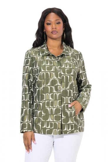 Ulla Popken 839781 Casaco Cinzento - Jaquetas - Casacos plus size para mulher