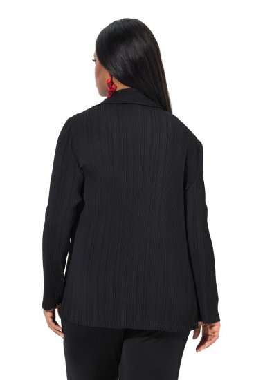 Ulla Popken 839843 Blazer plissado Preto - Blazers e Coletes - Blazers em Tamanhos Grandes