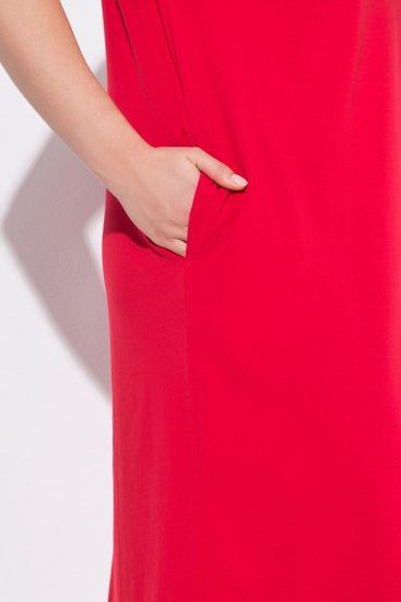 Ulla Popken 839896 Vestido de jersey com strass Rosa - Vestidos de noite - Vestidos de festa em tamanhos grandes