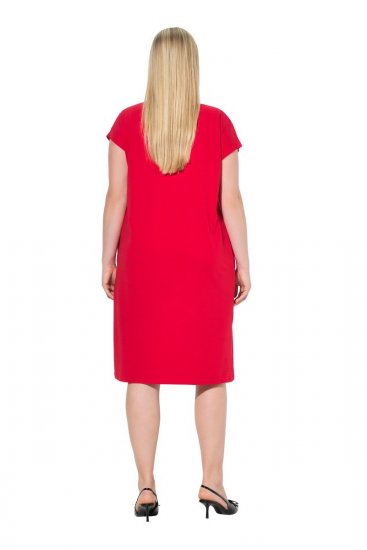 Ulla Popken 839896 Vestido de jersey com strass Rosa - Vestidos de noite - Vestidos de festa em tamanhos grandes