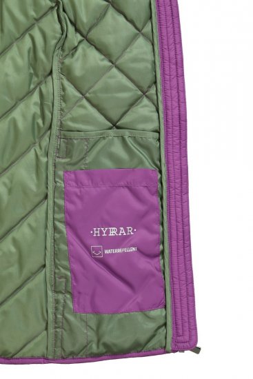 Ulla Popken 840047 Colete acolchoado repelente à água Lilás - Coletes - 