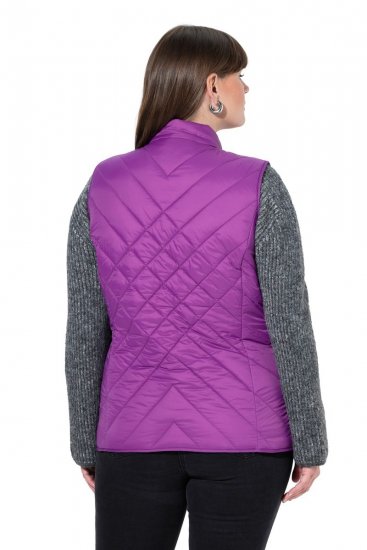 Ulla Popken 840047 Colete acolchoado repelente à água Lilás - Coletes - 