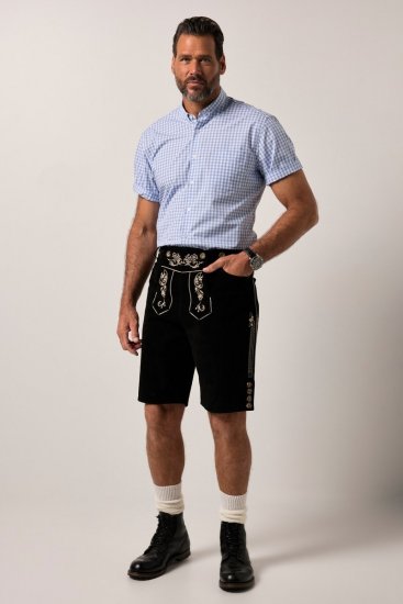 JP1880 Shirt Traditional Short Sleeve Checked Light Blue - Camisas - Camisas Homem Tamanhos Grandes