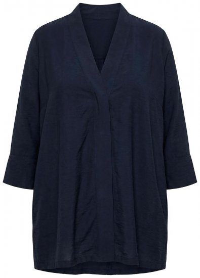Ulla Popken 840210 Casaco de malha Azul-marinho - Cardigans - Casacos de malha femininos plus size