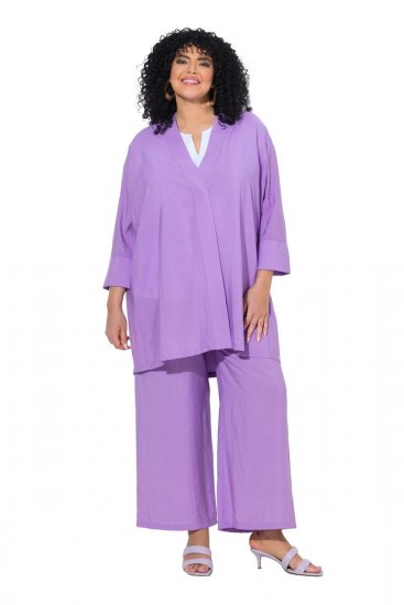 Ulla Popken 840210 Casaco de malha Lilás - Cardigans - Casacos de malha femininos plus size