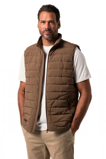 JP1880 840619 Colete levemente acolchoado Castanho acinzentado - Casacos - Casacos Homem Tamanhos Grandes