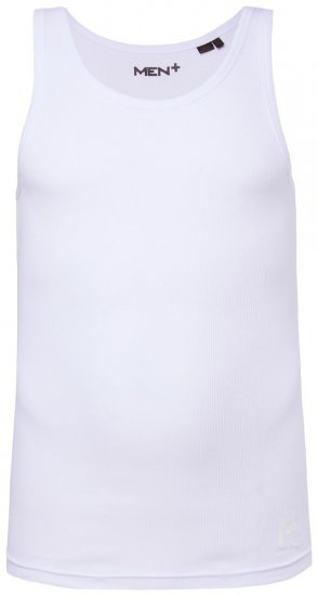 Men+ 620 Camisola de alças canelada Branco - T-shirts - T-shirts Homem Tamanhos Grandes