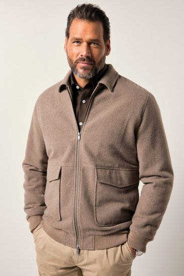 JP1880 Blouson Jacket Lightweight and Warm Brown - Casacos - Casacos Homem Tamanhos Grandes