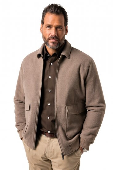 JP1880 Blouson Jacket Lightweight and Warm Brown - Casacos - Casacos Homem Tamanhos Grandes