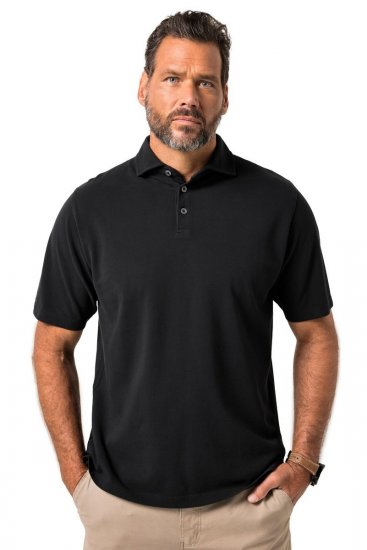 JP1880 Polo Shirt Pique Vintage Black - Pólos - Pólos Tamanhos Grandes Homem