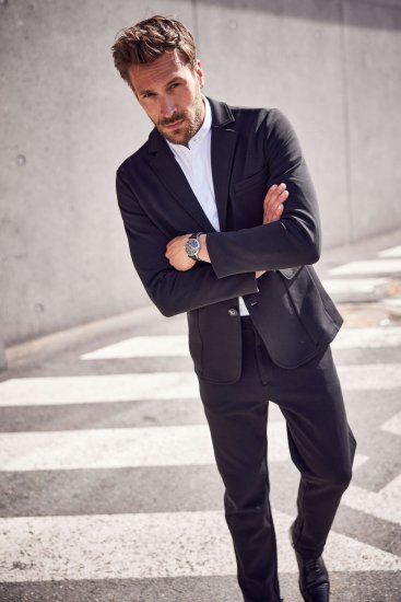 JP1880 Manhattan Flexnamic Business Jersey Suit Black - Fatos - Fatos de Homem Tamanhos Grandes