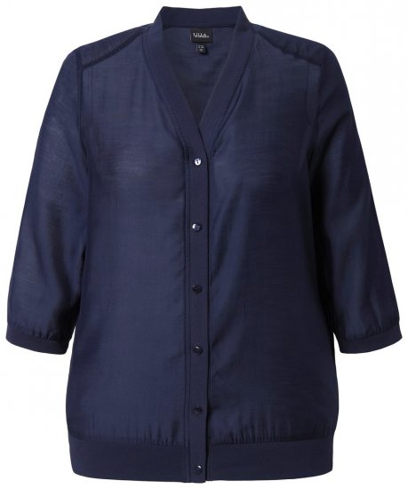 Ulla Popken 841127 Blusa Azul-marinho - Blusas - Blusas Plus Size para o Dia a Dia