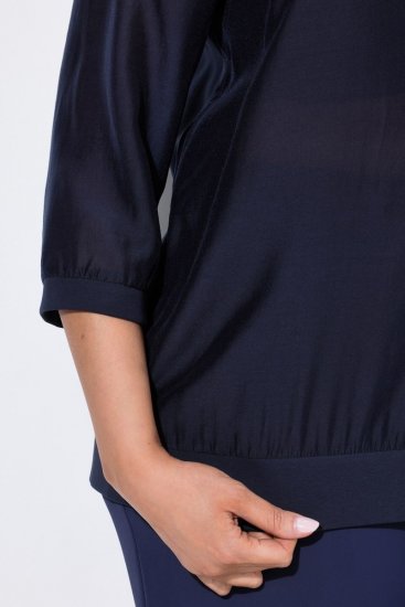 Ulla Popken 841127 Blusa Azul-marinho - Blusas - Blusas Plus Size para o Dia a Dia