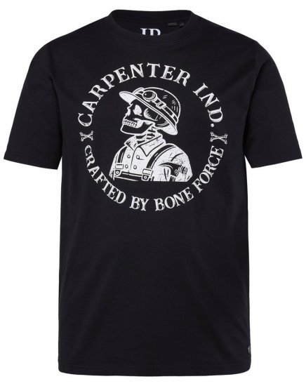 JP1880 T-Shirt Chest Print Bone Force Black - T-shirts - T-shirts Homem Tamanhos Grandes