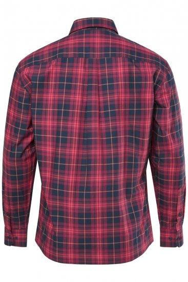 JP1880 Checked Shirt Long Sleeve Red - Camisas - Camisas Homem Tamanhos Grandes