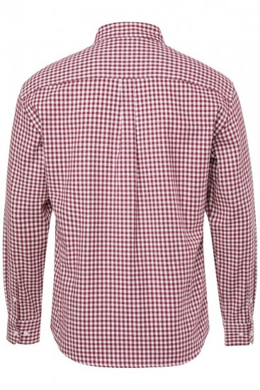 JP1880 Checked Flannel Shirt Long Sleeve Light Red - Camisas - Camisas Homem Tamanhos Grandes