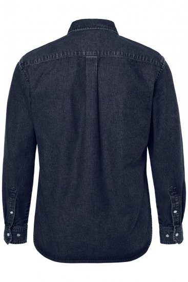 JP1880 Denim Shirt Flexnamic Long Sleeve Navy - Camisas - Camisas Homem Tamanhos Grandes