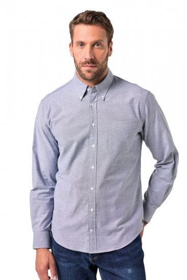 JP1880 Oxford Shirt Long Sleeve Denim Blue - Camisas - Camisas Homem Tamanhos Grandes