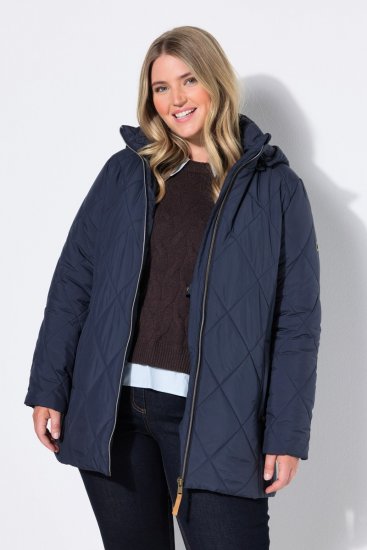Ulla Popken 841360 Casaco acolchoado Azul-marinho - Jaquetas - Casacos plus size para mulher