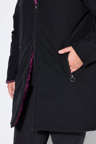 Ulla Popken 841398 Sobretudo Preto - Casacos - Casacos de Mulher em Tamanhos Grandes
