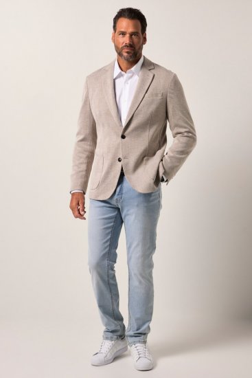 JP1880 Jacket Business Checked Beige - Fatos - Fatos de Homem Tamanhos Grandes