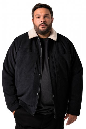 Men+ 545 Casaco com gola teddy Preto - Casacos - Casacos Homem Tamanhos Grandes