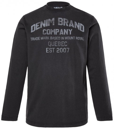 Men+ 612 T-shirt manga comprida Denim Brand Company Preto - T-shirts - T-shirts Homem Tamanhos Grandes