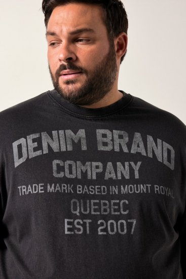 Men+ 612 T-shirt manga comprida Denim Brand Company Preto - T-shirts - T-shirts Homem Tamanhos Grandes