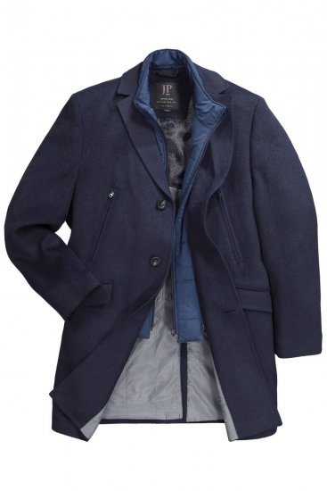 JP1880 Coat Flexnamic With Removable Insert Navy - Casacos - Casacos Homem Tamanhos Grandes