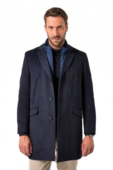 JP1880 Coat Flexnamic With Removable Insert Navy - Casacos - Casacos Homem Tamanhos Grandes