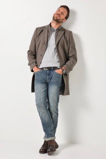 JP1880 Coat Flexnamic Quilted Insert Grey TALL - TALL casacos - Casacos TALL para homens altos