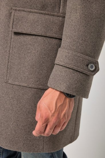 JP1880 Coat Flexnamic Quilted Insert Grey TALL - TALL casacos - Casacos TALL para homens altos