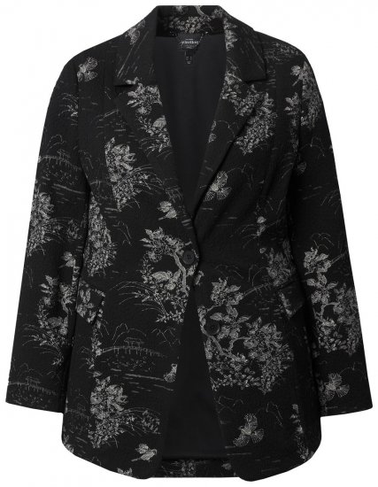 Ulla Popken 841901 Blazer padronizado Preto - Blazers e Coletes - Blazers em Tamanhos Grandes