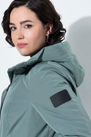 Ulla Popken 842008 Sobretudo técnico Verde - Casacos - Casacos de Mulher em Tamanhos Grandes