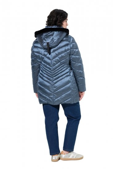 Ulla Popken 842013 Casaco acolchoado Azul ganga - Jaquetas - Casacos plus size para mulher