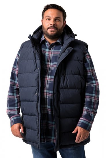 Men+ 433 Colete acolchoado com capuz Azul-marinho - Casacos - Casacos Homem Tamanhos Grandes