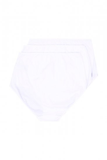 Ulla Popken 842435 Cuecas de cintura alta pack de 3 Branco - Cuecas - 
