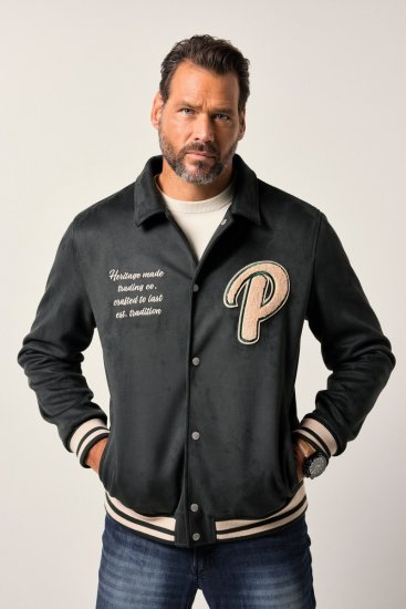 JP1880 Blouson Velour with Chest Embroidery Dark Green - Casacos - Casacos Homem Tamanhos Grandes
