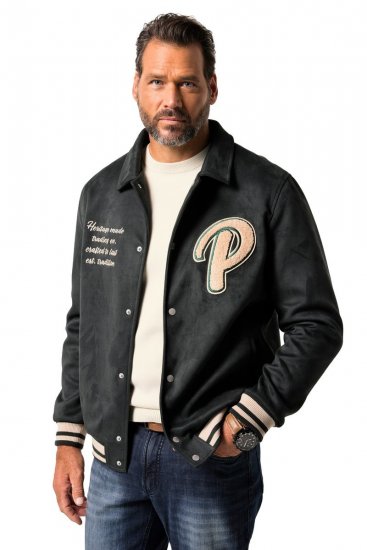 JP1880 Blouson Velour with Chest Embroidery Dark Green - Casacos - Casacos Homem Tamanhos Grandes