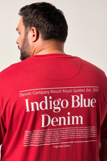 Men+ 500 T-shirt Indigo Blue Denim Vermelho escuro - T-shirts - T-shirts Homem Tamanhos Grandes