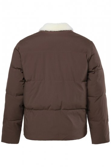 JP1880 842508 Casaco com gola teddy Avelã - Casacos - Casacos Homem Tamanhos Grandes