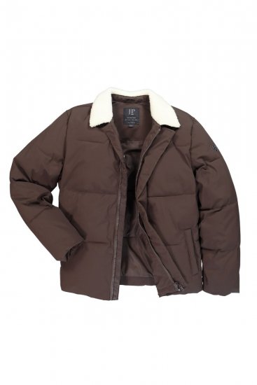 JP1880 842508 Casaco com gola teddy Avelã - Casacos - Casacos Homem Tamanhos Grandes