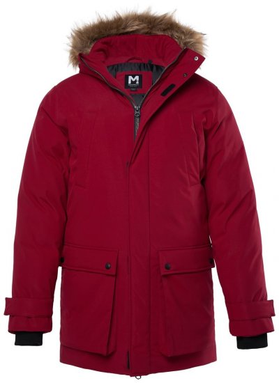 Men+ 619 Parka funcional com capuz de pelo sintético Bordô - Casacos - Casacos Homem Tamanhos Grandes