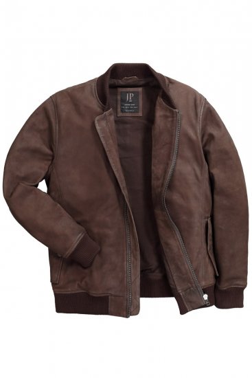 JP1880 Jacket Buffed Nubuck Lamb Leather Brown - Casacos - Casacos Homem Tamanhos Grandes