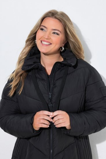 Ulla Popken 842877 Casaco técnico Preto - Jaquetas - Casacos plus size para mulher