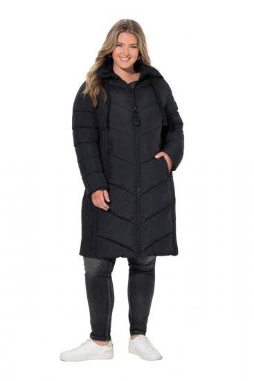 Ulla Popken 842877 Casaco técnico Preto - Jaquetas - Casacos plus size para mulher
