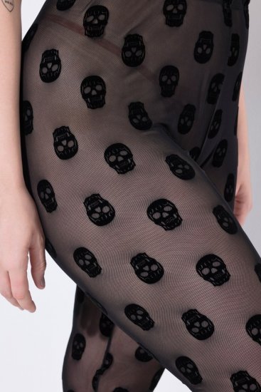 Ulla Popken 842886 Leggings de meia com padrão Preto - Collants & meias - 